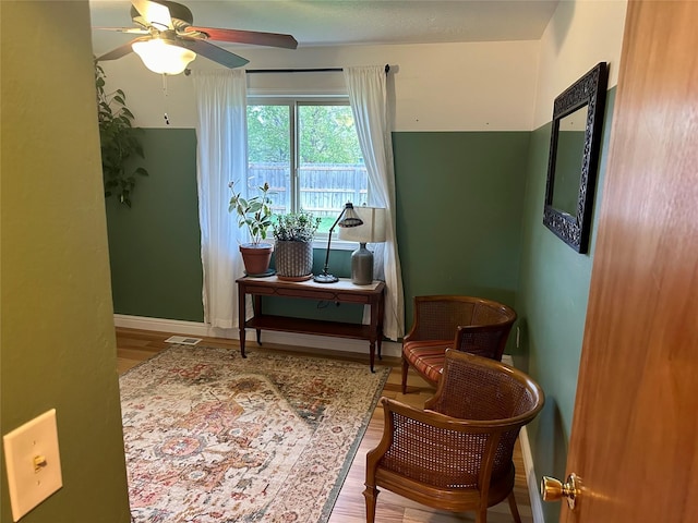 146 New Meadows Dr, Missoula, MT 59808 - living area with wood finished floors and ceiling fan