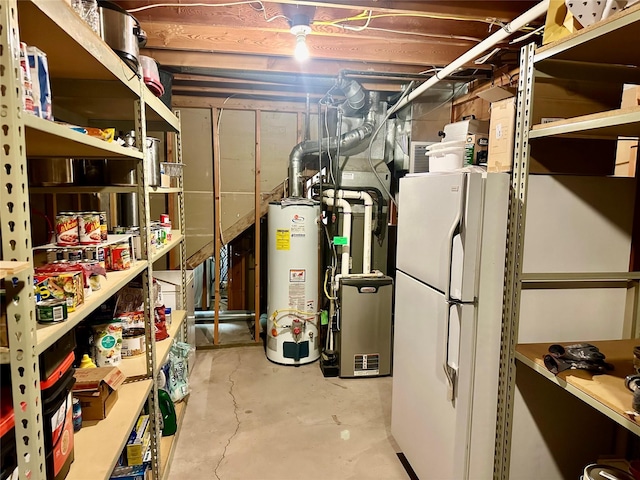 146 New Meadows Dr, Missoula, MT 59808 - unfinished basement featuring freestanding refrigerator and water heater