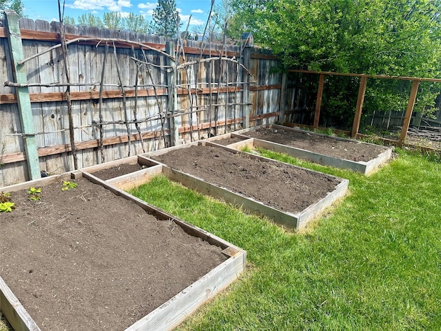 146 New Meadows Dr, Missoula, MT 59808 - fenced backyard with a vegetable garden