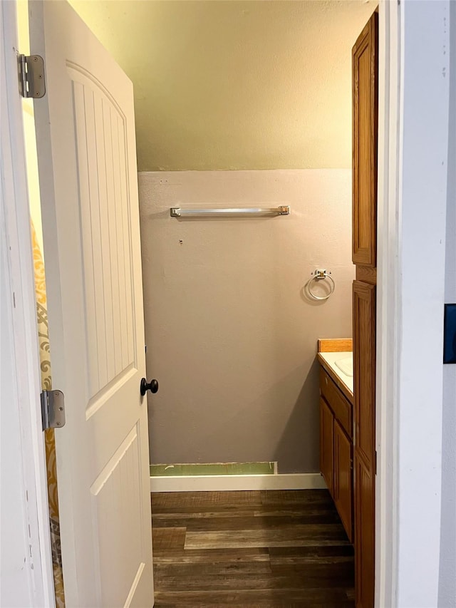 613 Minnesota Ave, Libby, MT 59923 - bathroom with wood finished floors and vanity