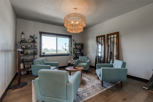 29 Elk Run Trl, Kalispell, MT 59901 - living room with a chandelier and wood finished floors