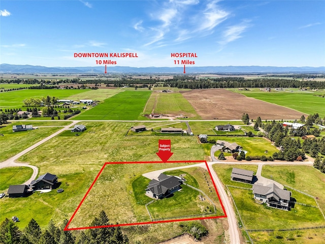 29 Elk Run Trl, Kalispell, MT 59901 - view of rural area featuring property parcel outlined and a mountain backdrop