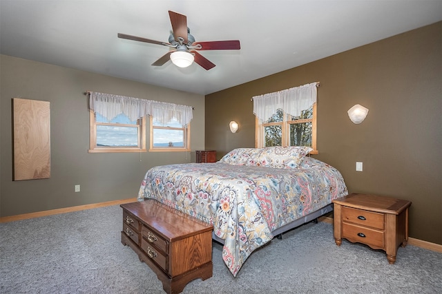 36496 Ridgeway Ct, Polson, MT 59860 - bedroom featuring carpet floors, baseboards, and a ceiling fan