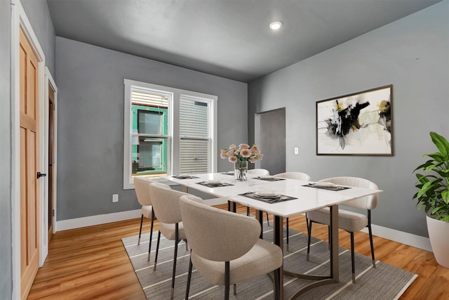 232 N 1st St W, Missoula, MT 59802 - dining space with baseboards, light wood-type flooring, and recessed lighting