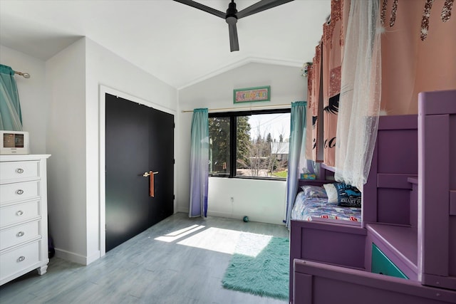 772 Denver St Unit A & B, Whitefish, MT 59937 - interior space featuring lofted ceiling, wood finished floors, baseboards, and a closet