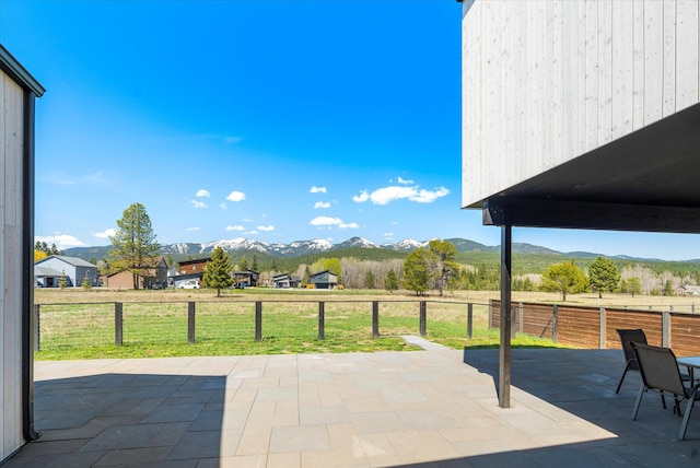 772 Denver St Unit A & B, Whitefish, MT 59937 - view of patio / terrace with a mountain view and fence
