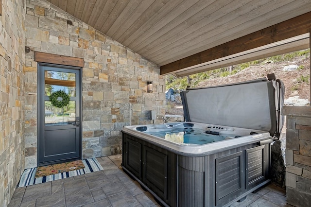 145 Elk Highlands Dr, Whitefish, MT 59937 - view of patio featuring a hot tub