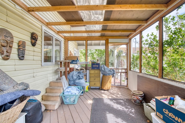 view of sunroom