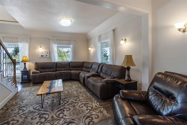 31 Aspen Ct, Kalispell, MT 59901 - living area featuring wood finished floors and stairs