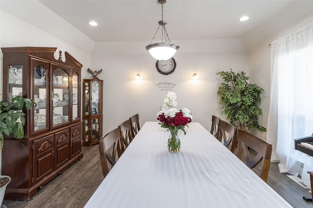 31 Aspen Ct, Kalispell, MT 59901 - dining room featuring dark wood-style floors and recessed lighting