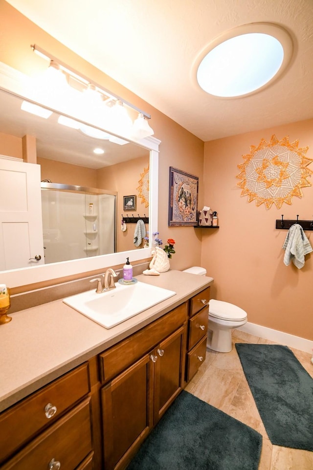 121 Choteau Ave NE, Great Falls, MT 59404 - full bath featuring a shower stall, vanity, toilet, and tile patterned floors