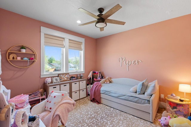 5519 Golf Dr, Lolo, MT 59847 - bedroom with ceiling fan, recessed lighting, and carpet flooring