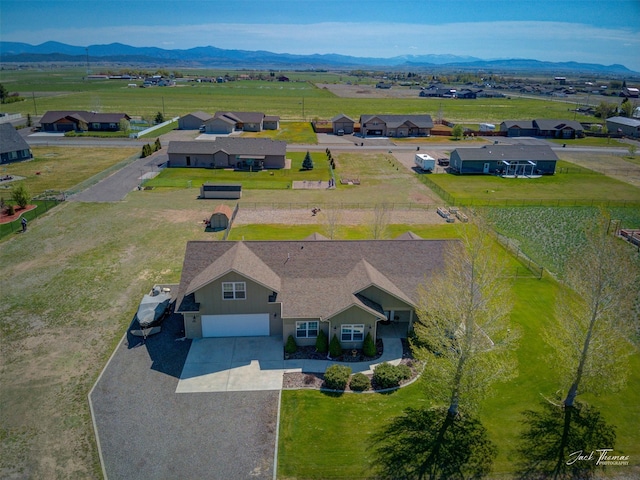 7175 Bootlegger Dr, Helena, MT 59602 - view from above of property featuring a mountain backdrop