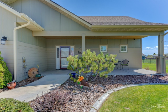 7175 Bootlegger Dr, Helena, MT 59602 - doorway to property with a shingled roof
