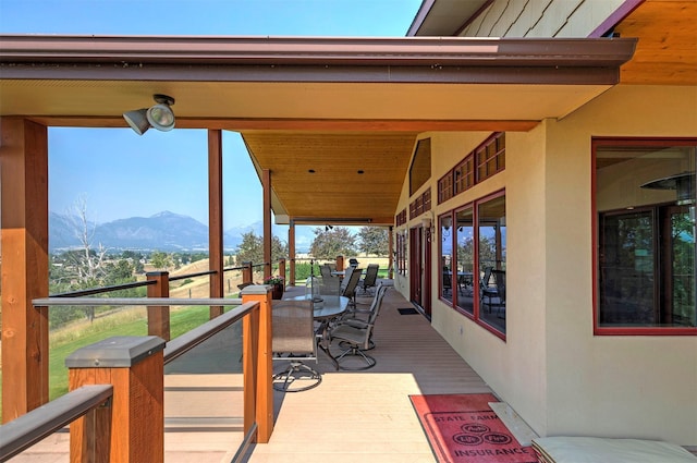 470 Salmon Way, Corvallis, MT 59828 - deck featuring a mountain view