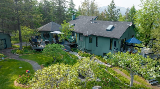 view of subject property
