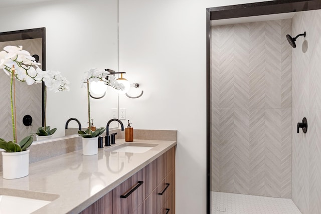 315 N Tracy Ave Unit 404, Bozeman, MT 59715 - full bath featuring a tile shower and double vanity