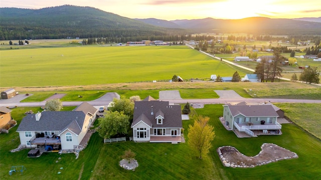 125 Schlegel View Rd, Kalispell, MT 59901 - aerial view of property and surrounding area with a mountain backdrop