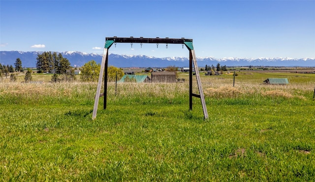 125 Schlegel View Rd, Kalispell, MT 59901 - view of yard featuring a rural view and a mountain view