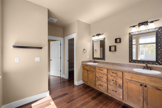 125 Schlegel View Rd, Kalispell, MT 59901 - full bath with wood finished floors and double vanity