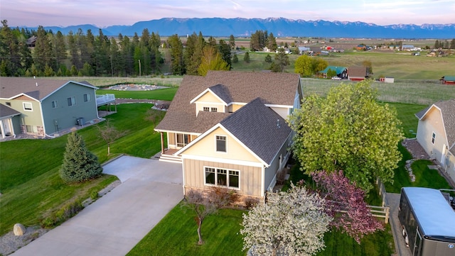 125 Schlegel View Rd, Kalispell, MT 59901 - aerial view at dusk of a mountain view
