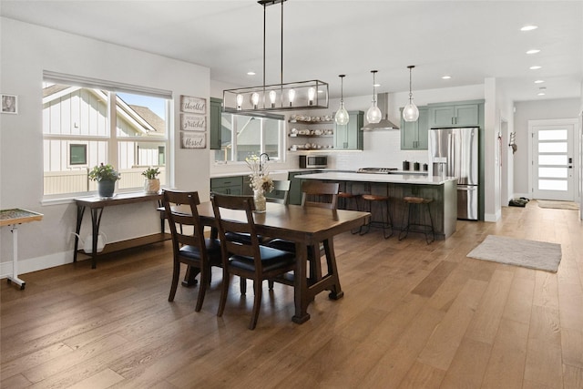 131 Owl Loop, Kalispell, MT 59901 - dining area with light wood finished floors and recessed lighting