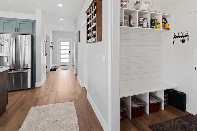 131 Owl Loop, Kalispell, MT 59901 - mudroom with wood finished floors and recessed lighting