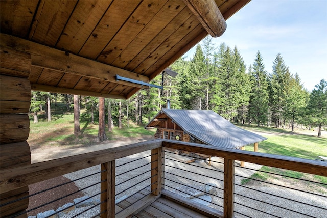 view of wooden deck