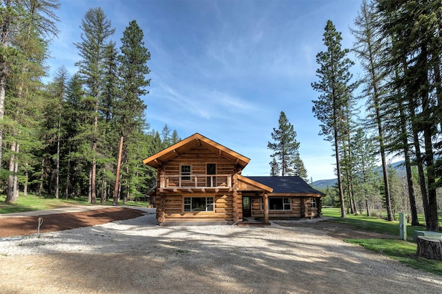 4991 Petty Creek Rd, Alberton, MT 59820 - log cabin featuring log siding and driveway
