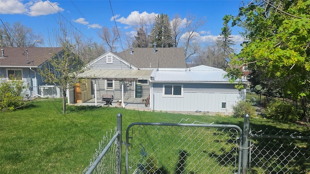915 Hauser Blvd, Helena, MT 59601 - back of property featuring a gate, a patio, and metal roof