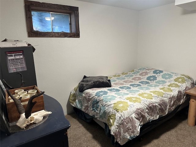 bedroom featuring carpet