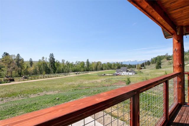 668 Dry Gulch Rd, Stevensville, MT 59870 - deck featuring a view of countryside