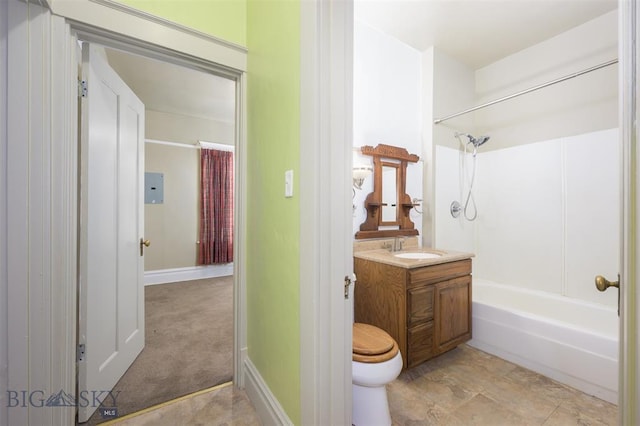 843 Lewisohn St, Butte, MT 59701 - full bathroom featuring vanity, bathtub / shower combination, and baseboards