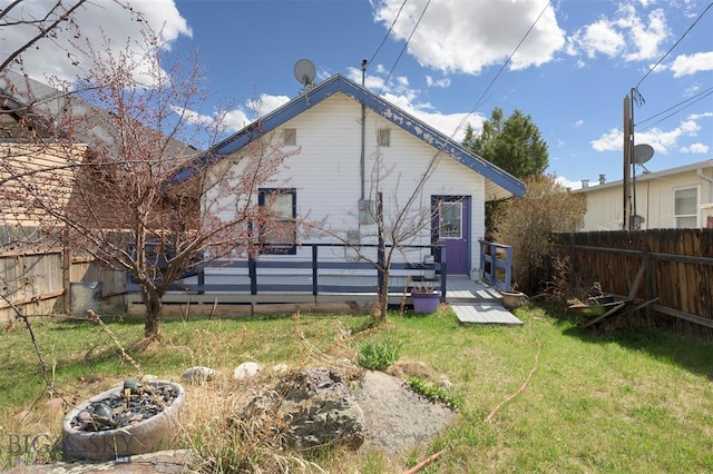 843 Lewisohn St, Butte, MT 59701 - back of property with a wooden deck