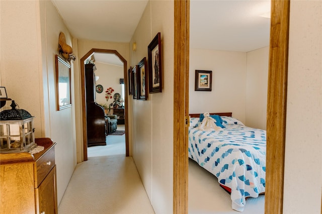 4242 Morningside Cir, Great Falls, MT 59405 - bedroom featuring light colored carpet and arched walkways