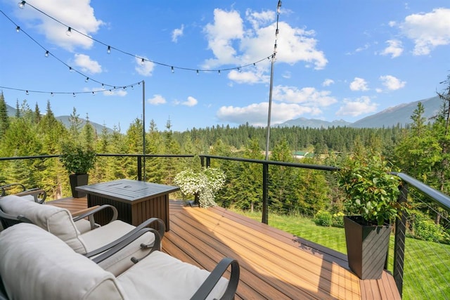 15 Sandi Ln, Heron, MT 59844 - wooden terrace featuring a view of trees and a mountain view