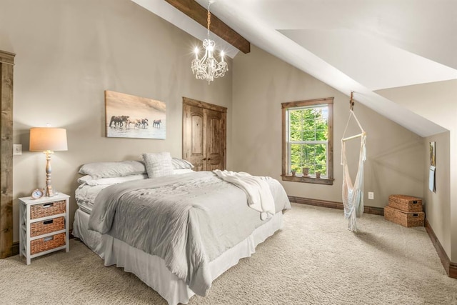 15 Sandi Ln, Heron, MT 59844 - bedroom featuring carpet, a chandelier, and baseboards
