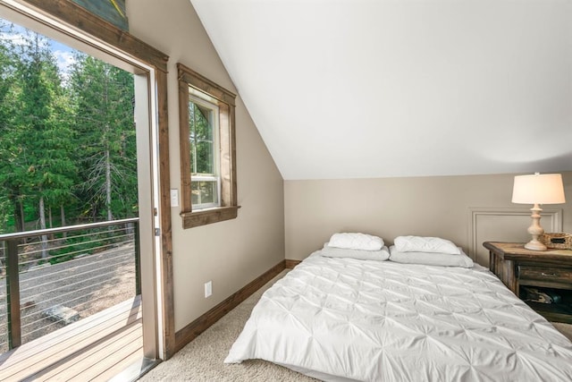 15 Sandi Ln, Heron, MT 59844 - bedroom with lofted ceiling, carpet flooring, and baseboards