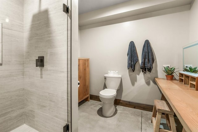 15 Sandi Ln, Heron, MT 59844 - full bath with toilet, a shower stall, and concrete flooring