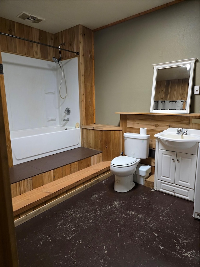 401 Western Larch Ln, Yaak, MT 59935 - full bath featuring vanity, shower / washtub combination, and toilet