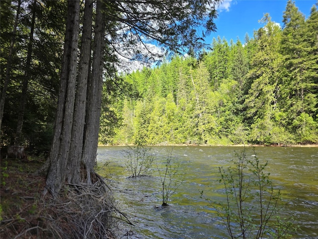 401 Western Larch Ln, Yaak, MT 59935 - water view featuring a heavily wooded area