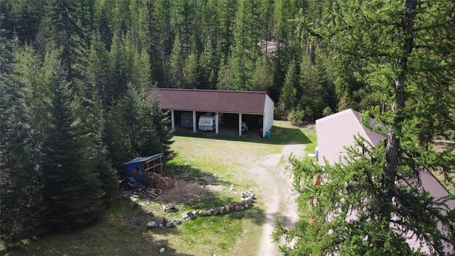 401 Western Larch Ln, Yaak, MT 59935 - aerial view of property and surrounding area featuring a forest