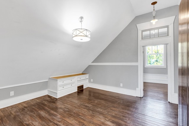 705 N 3rd St W, Missoula, MT 59802 - bonus room featuring lofted ceiling, dark wood finished floors, and baseboards