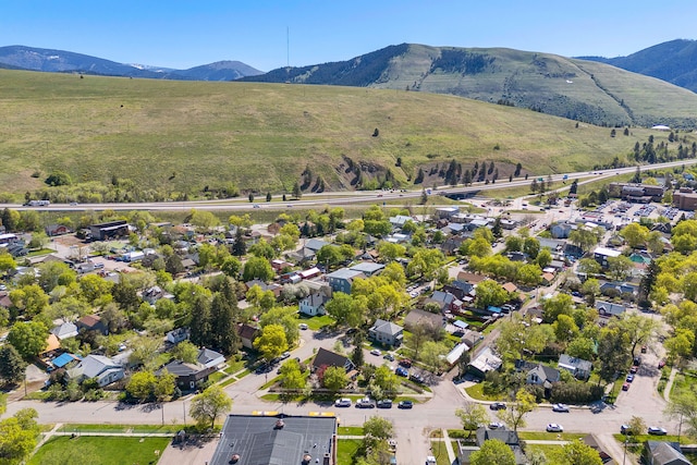 705 N 3rd St W, Missoula, MT 59802 - aerial overview of property's location featuring mountains