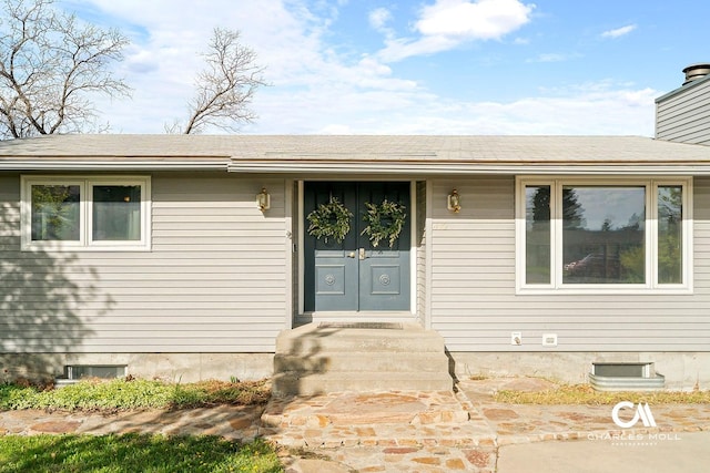 view of doorway to property