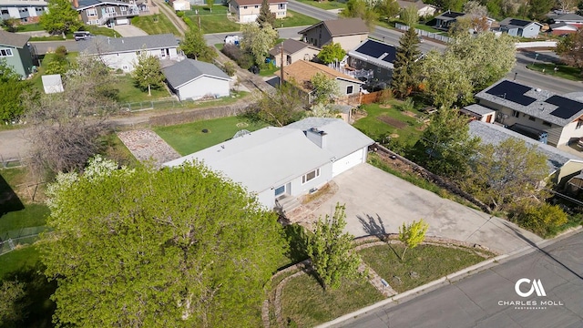 aerial perspective of suburban area