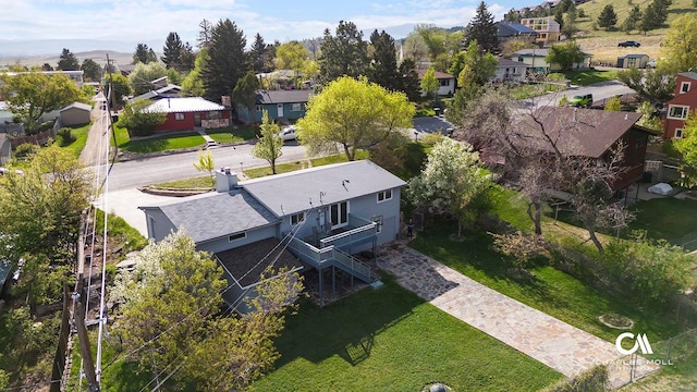 aerial perspective of suburban area