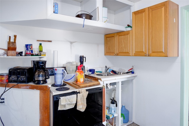 1005 Idaho Ave, Libby, MT 59923 - kitchen with range with electric stovetop and a sink