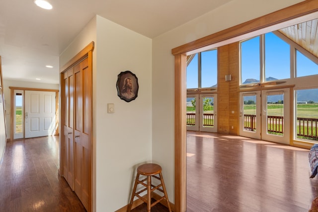 61253 Watson Rd, Saint Ignatius, MT 59865 - entryway with dark wood-style floors, recessed lighting, and baseboards