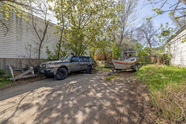 view of parking / parking lot